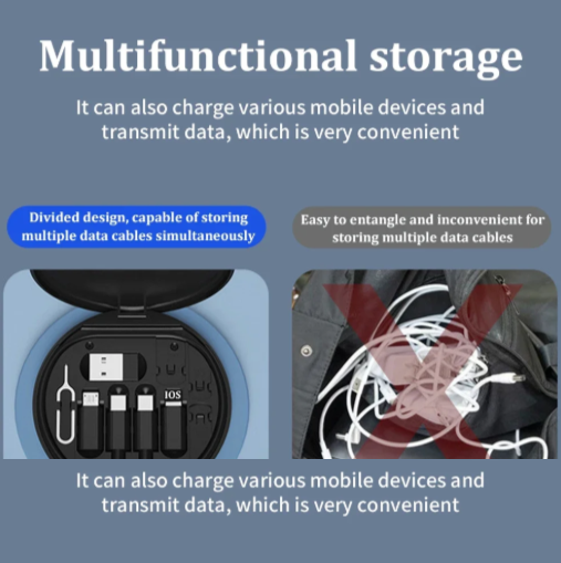 Multi USB Type C to C 60W Charging Adapter Cable Kit USB C to Lighting Conversion Set USB A & Type C to Micro/Type C/Lighting