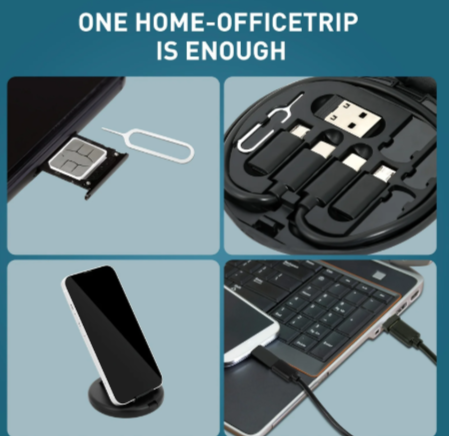 Multi USB Type C to C 60W Charging Adapter Cable Kit USB C to Lighting Conversion Set USB A & Type C to Micro/Type C/Lighting