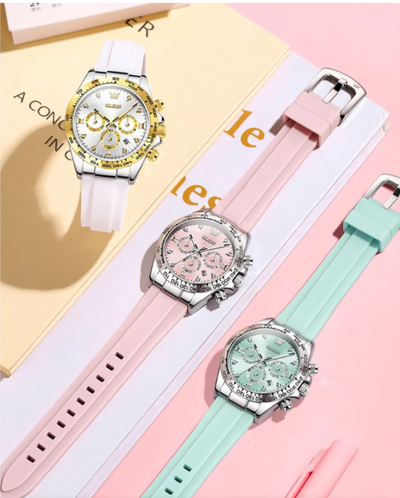 Woman Watch Silicone Strap Luxury Brand Original Quartz Watch for Women Auto Date Waterproof