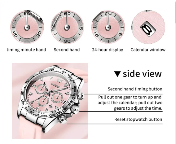 Woman Watch Silicone Strap Luxury Brand Original Quartz Watch for Women Auto Date Waterproof