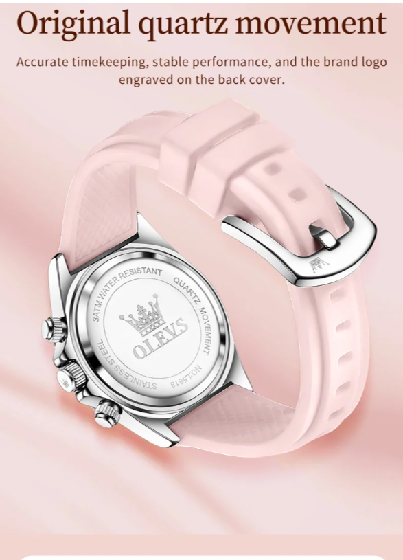 Woman Watch Silicone Strap Luxury Brand Original Quartz Watch for Women Auto Date Waterproof