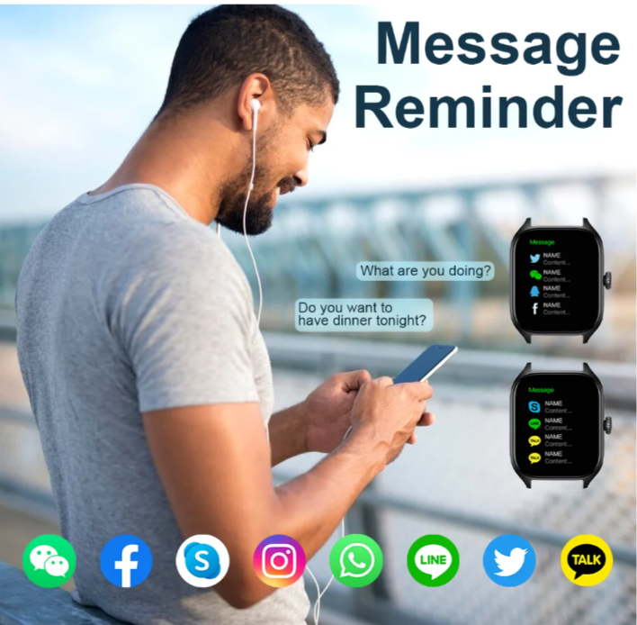 New Smart Watch 2.01 inch HD Display Bluetooth Voice Call Heart Rate Monitor Multi Sport Mode Smartwatch