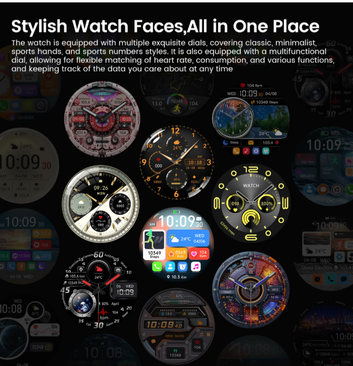 Smart Watch Men HD AMOLED Screen GPS Motion trajectory HeartRate Bluetooth Call 1.52" SmartWatch IP68