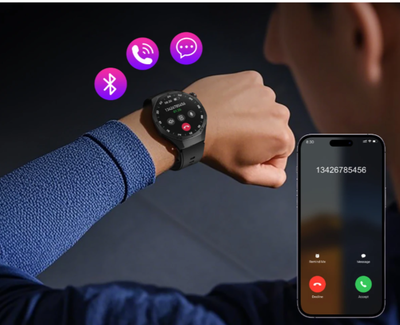 Smart Watch Men HD AMOLED Screen GPS Motion trajectory HeartRate Bluetooth Call 1.52" SmartWatch IP68