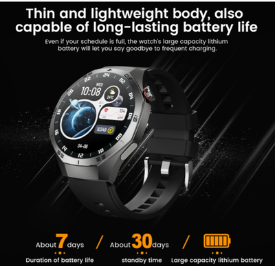 Smart Watch Men HD AMOLED Screen GPS Motion trajectory HeartRate Bluetooth Call 1.52" SmartWatch IP68