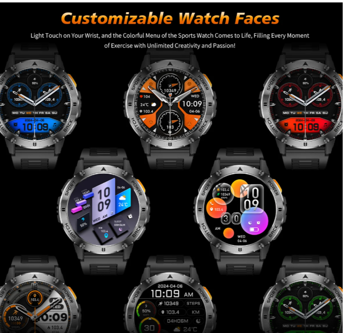 Smart Watch Men Compass Bluetooth Call Waterproof Smartwatch LED Flashlight Ftiness Watches